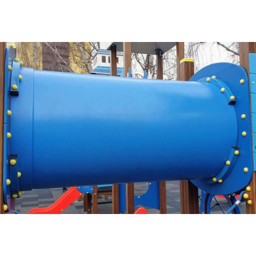 Пряма дитяча труба-тунель — яскравий і безпечний елемент дитячого комплексу