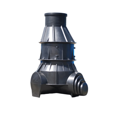 Каналізаційний лотковий хрестоподібний колодязь PE КнЛКр-1000